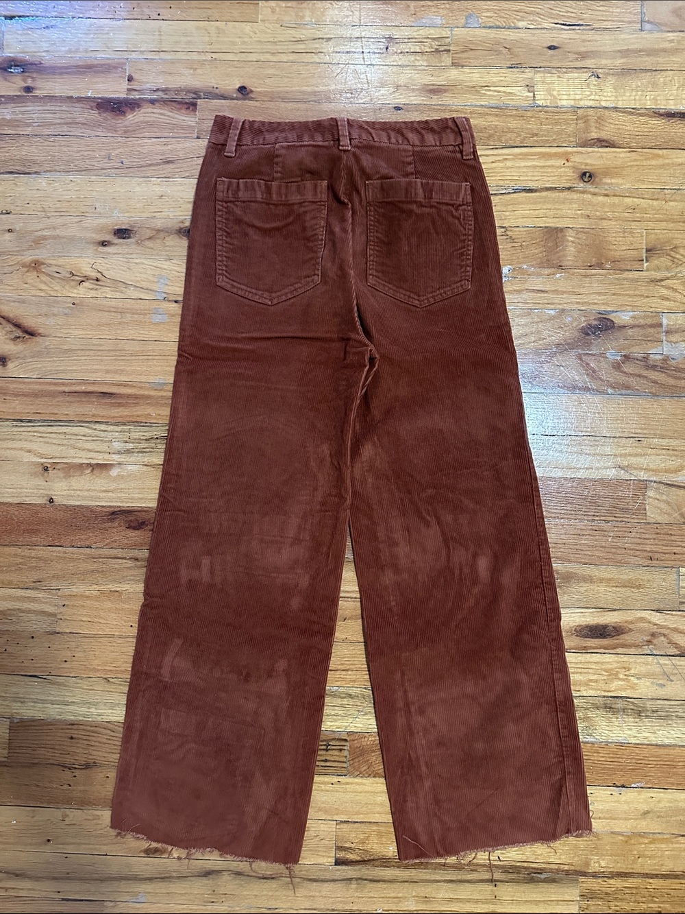 GAP Women’s Corduroy Wide-Leg Pants in Rust Brown - Picture 3 of 4